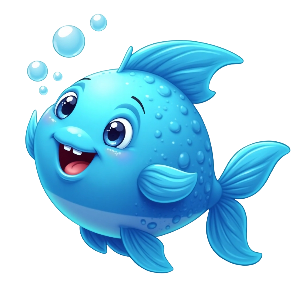 Happy Blue Fish